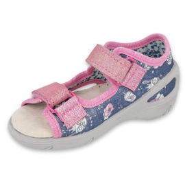 Befado chaussures pour enfants pu 065P151 bleu marin rose 1