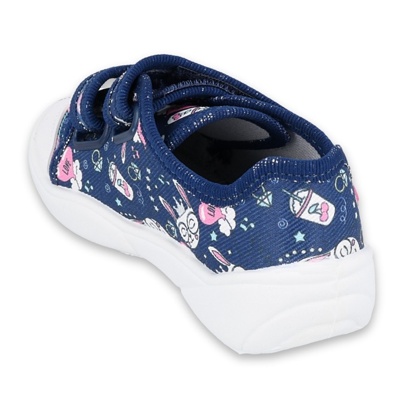 Chaussures enfant Befado 907P127 bleu marine rose 2