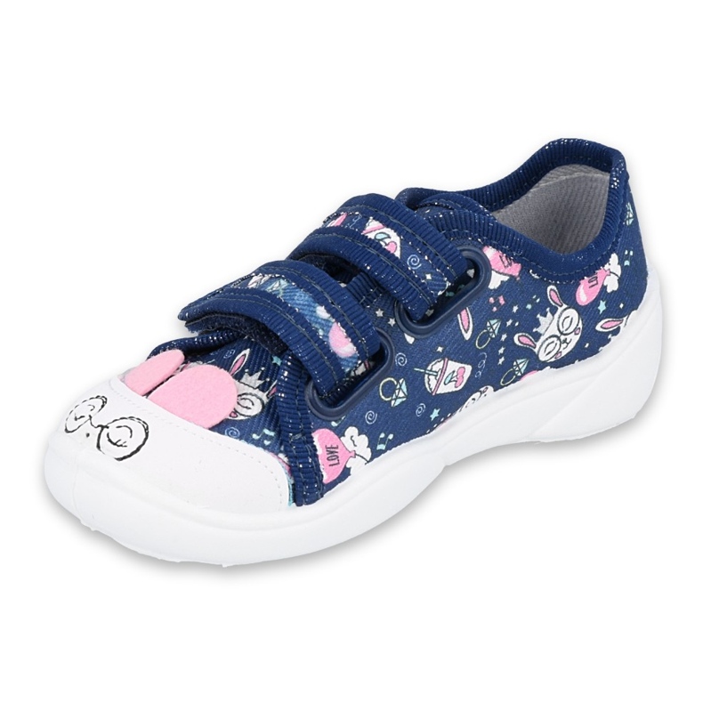 Chaussures enfant Befado 907P127 bleu marine rose 1