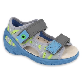 Befado chaussures pour enfants pu 065P159 bleu gris multicolore vert 2