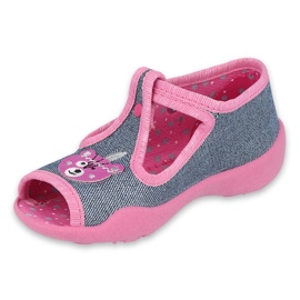 Chaussures enfant Befado 213P125 bleu marin rose 1