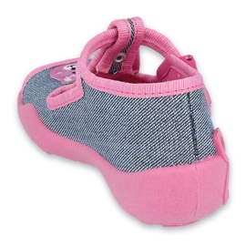 Chaussures enfant Befado 213P125 bleu marine rose 2