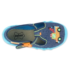 Chaussures pour enfants Befado 110P408 bleu marin bleu vert jaune 3