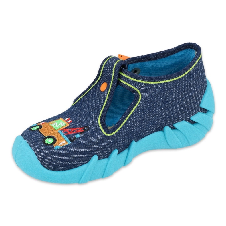 Chaussures pour enfants Befado 110P408 bleu marin bleu vert jaune 1
