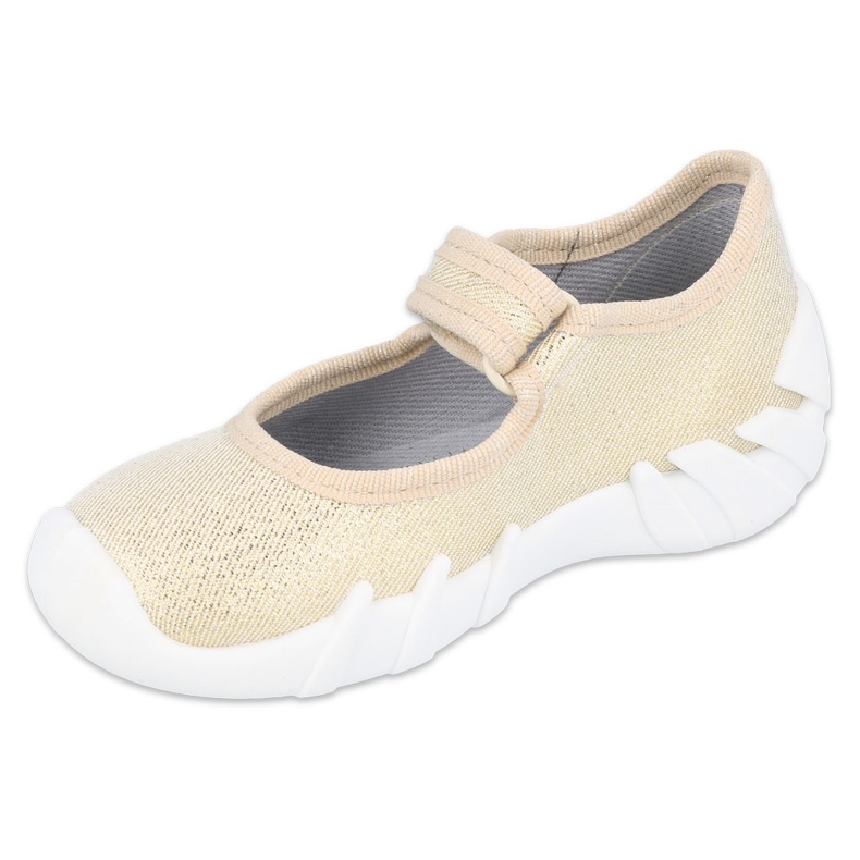 Chaussures de vitesse dorées Befado pour enfants 109P224 beige d'or 1 Chaussures de vitesse dorées Befado pour enfants 109P224 beige d'or 1