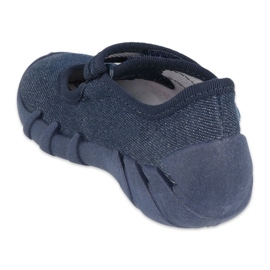 Chaussures speedy bleu marine pour enfants Befado 109P226 argent 2
