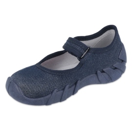 Chaussures speedy bleu marine pour enfants Befado 109P226 argent 1