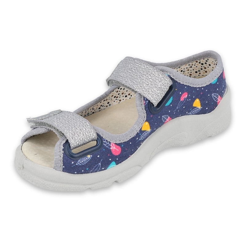 Chaussures enfant Befado 869X144 bleu marin rose gris 1