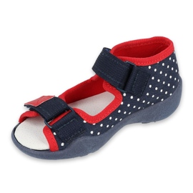 Chaussures pour enfants Befado 342P028 blanche rouge bleu marin 1