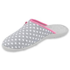 Chaussures femme Befado pu 235D174 blanche rose gris 1