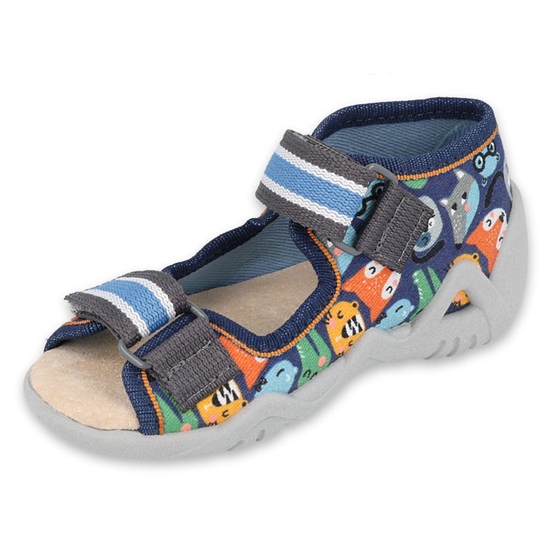 Chaussures enfant Befado jaune 350P013 bleu gris multicolore 1