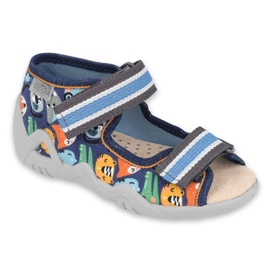 Chaussures enfant Befado jaune 350P013 bleu gris multicolore 5