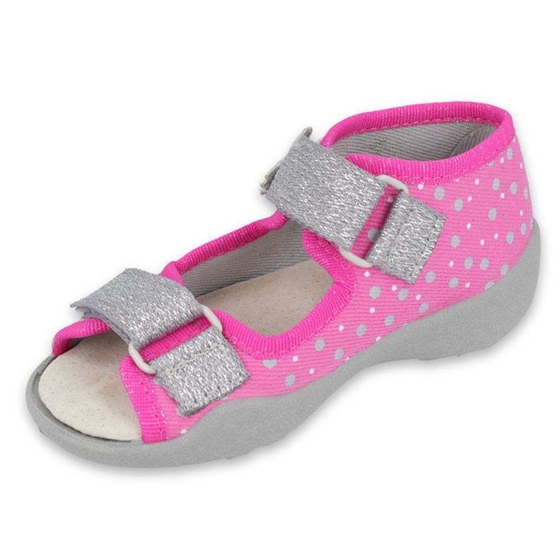 Chaussures enfant Befado jaune 342P016 rose argent gris 1