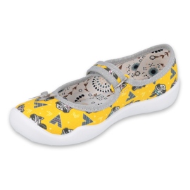 Chaussures enfant Befado 114X424 gris jaune 1
