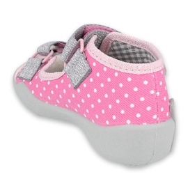 Chaussures enfant Befado jaune 342P024 rose gris 2