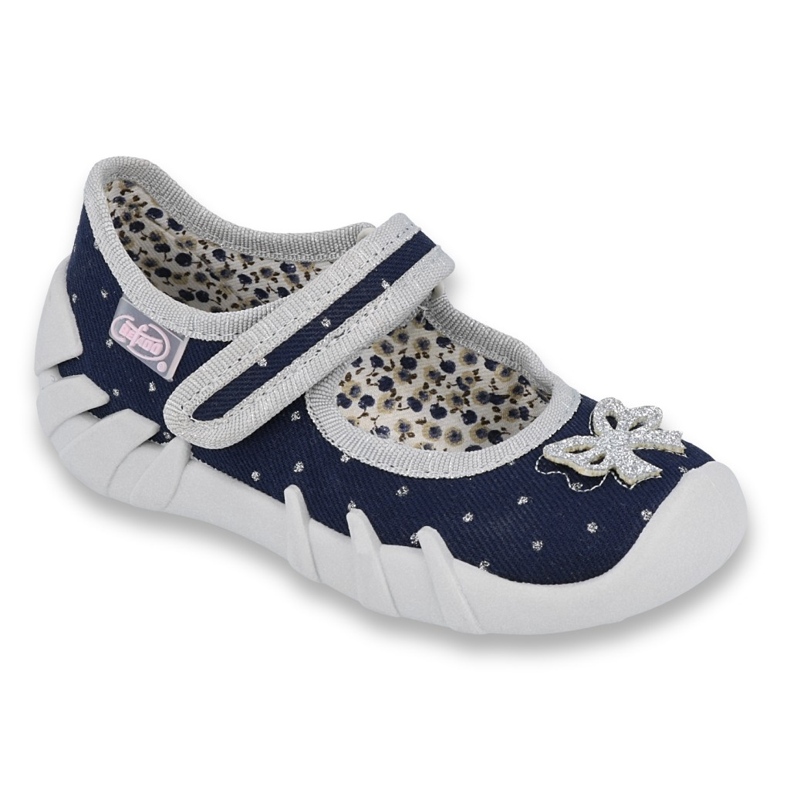Chaussures enfant Befado 109P202 bleu marine gris 2