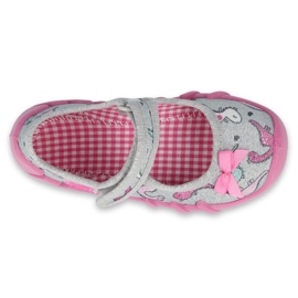 Chaussures pour enfants Befado 109P204 rose argent gris 1