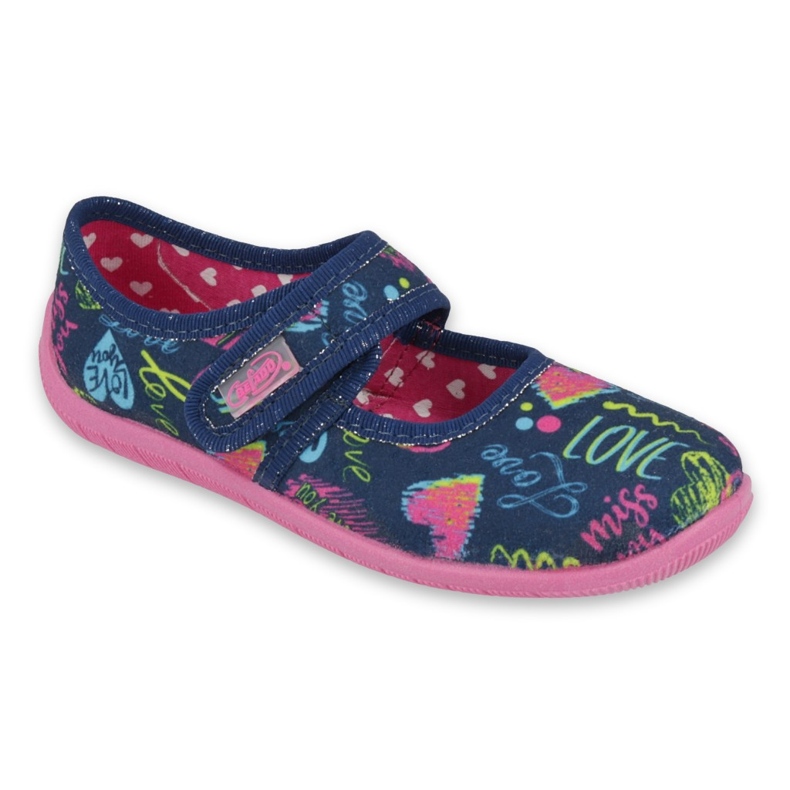 Chaussures enfant Befado 945X431 bleu marine rose 1