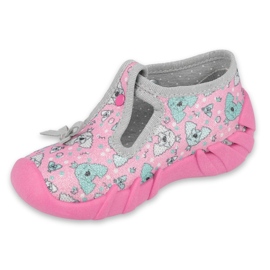 Chaussures enfant Befado 110P387 rose gris 1
