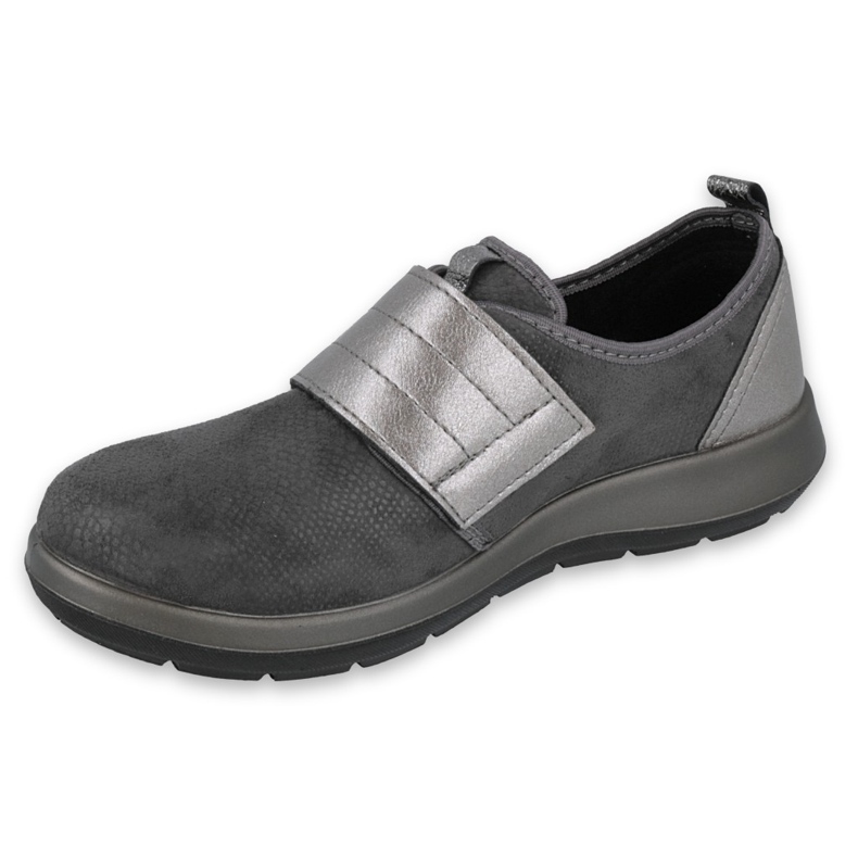 Befado Women's Velcro Shoes 156d003 noir gris 1