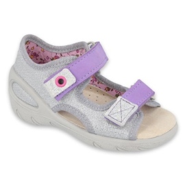 Chaussures enfant Befado 065X144 violet gris 1