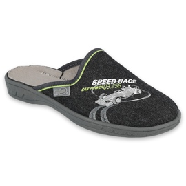 Chaussures enfants colorées Befado 707Y405 le noir gris vert 1