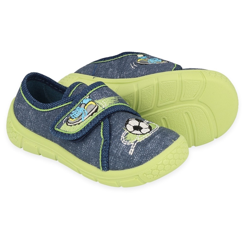 Chaussures enfant Befado 557P138 bleu marine vert 2