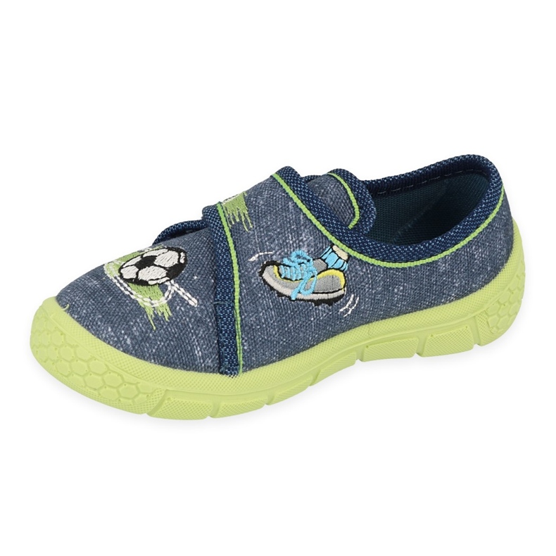 Chaussures enfant Befado 557P138 bleu marine vert 1