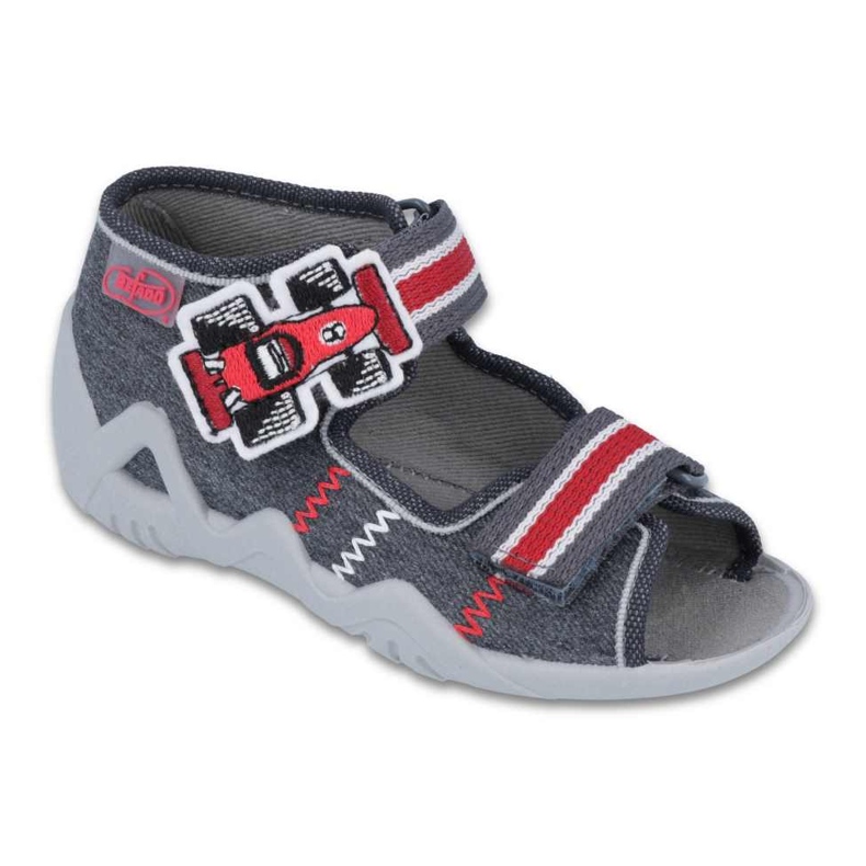 Chaussures enfant Befado 250P087 rouge gris 2