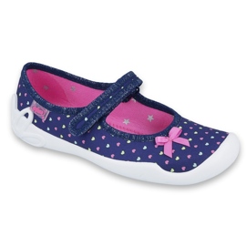 Chaussures pour enfants Befado 114Y372 bleu marine rose 1