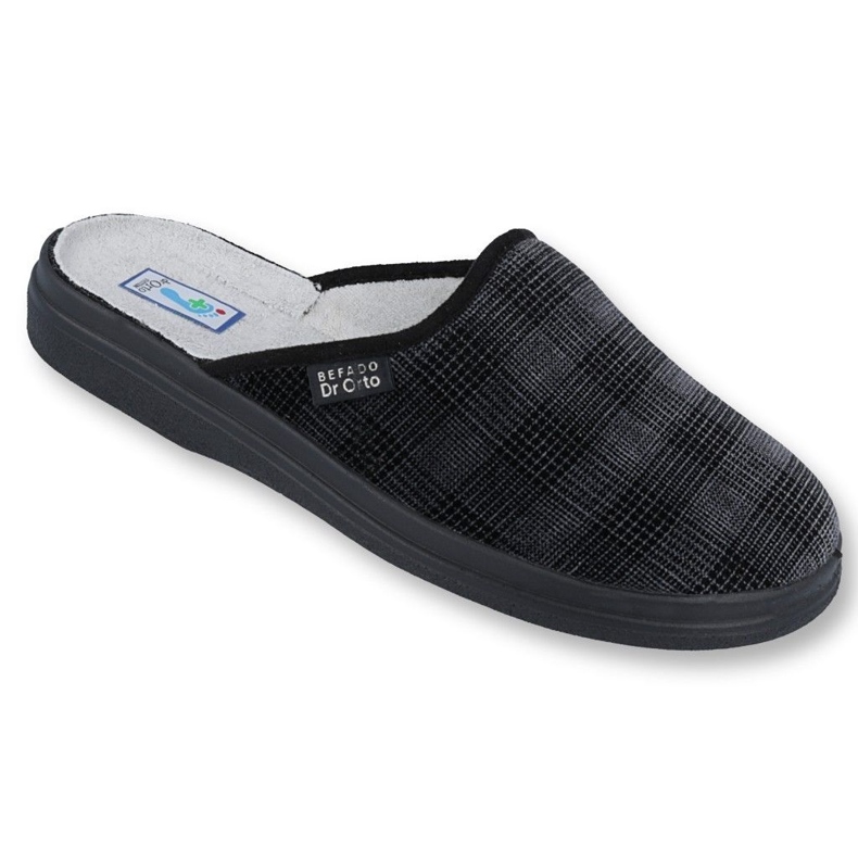 Befado chaussures pour hommes pu 125M011 noir gris 1