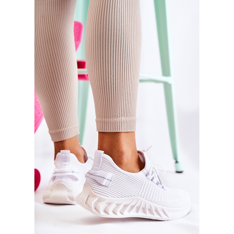 FM1 Chaussures Sport Tissu Femme Blanc Lenney 2