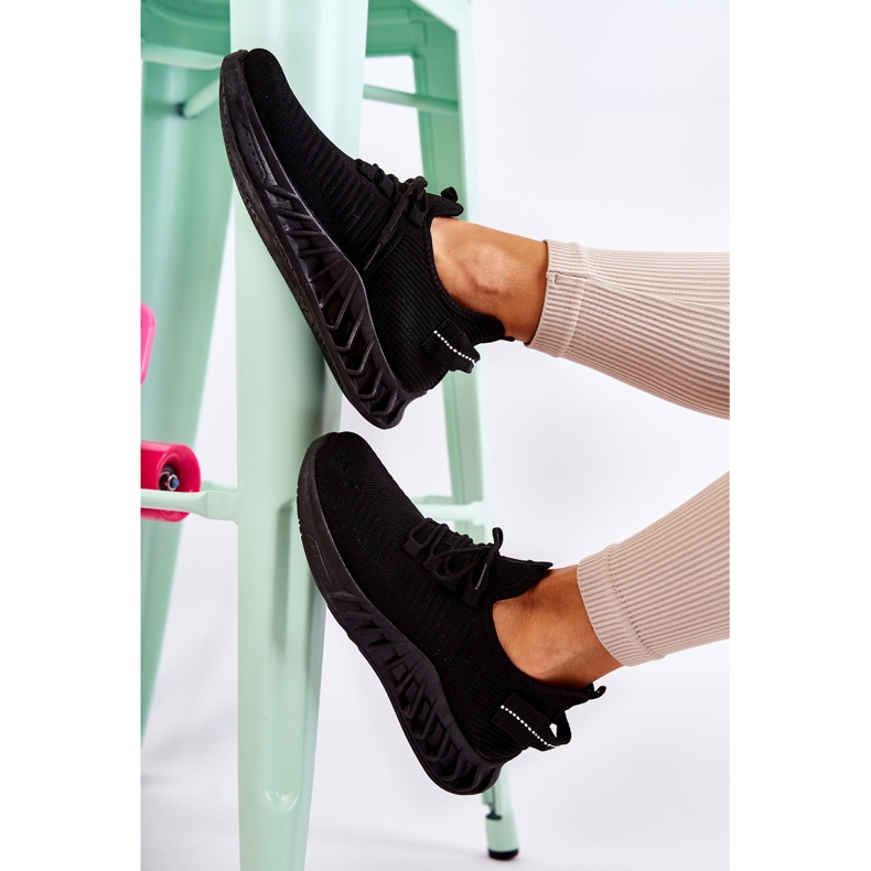 FM1 Chaussures Sport Tissu Femme Noir Lenney 2