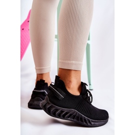 FM1 Chaussures Sport Tissu Femme Noir Lenney 1