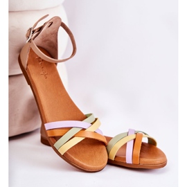 Sandales pour femmes à la mode Maciejka L4953-04 Multicolore beige 5