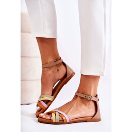 Sandales pour femmes à la mode Maciejka L4953-04 Multicolore beige 3
