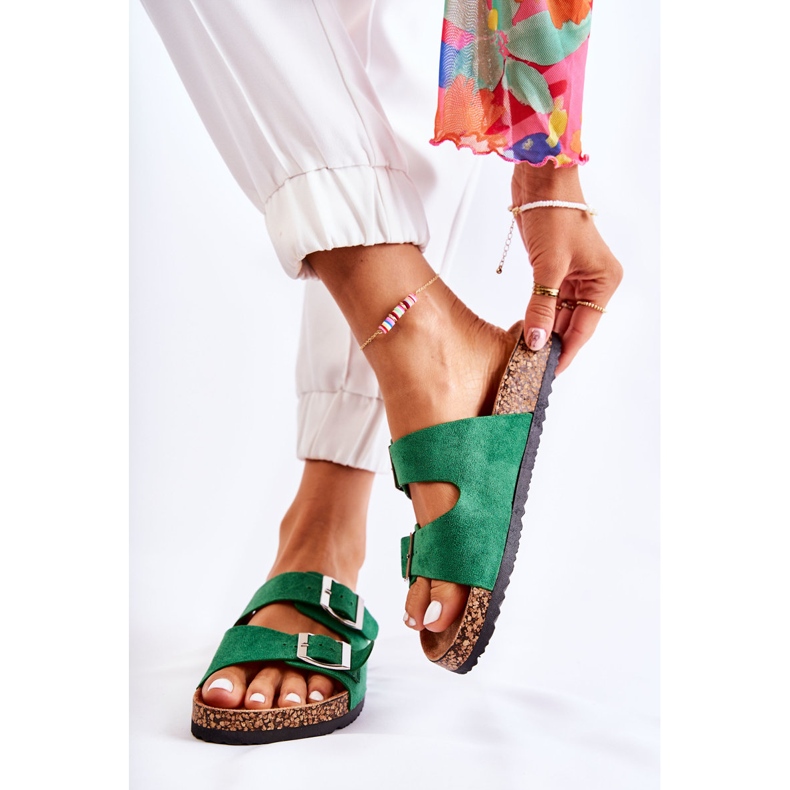 FB1 Slip-on vert pour femme Misandei 2