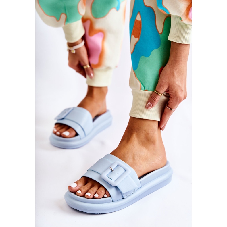 Chaussons Femme Avec Boucle Bleu Devia 1