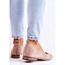 Ballerines Femme En Daim Avec Décoration Nicole 2746 Beige 2