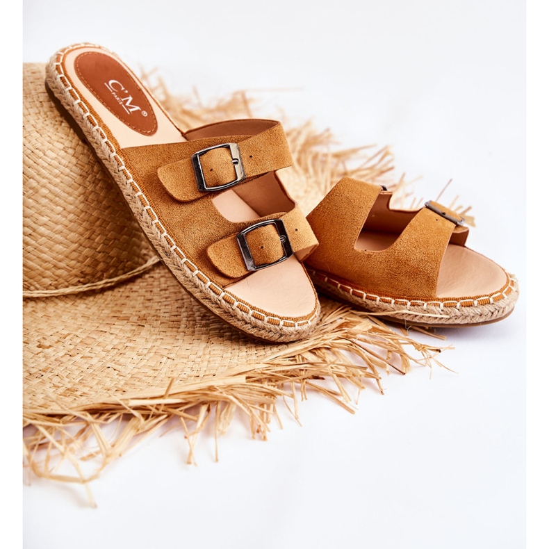 PG1 Chaussons Femme Daim Classiques Camel Casilda brun 1