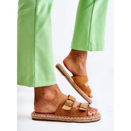 PG1 Chaussons Femme Daim Classiques Camel Casilda brun 6
