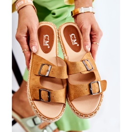 PG1 Chaussons Femme Daim Classiques Camel Casilda brun 2