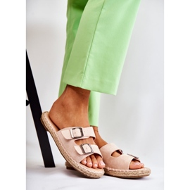 Chaussons Classiques en Daim pour Femme Beige Casilda 3