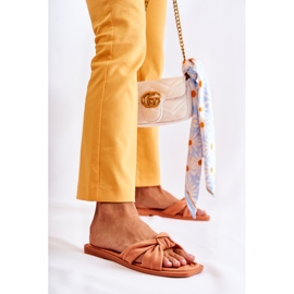 Pantoufles Lorrie en daim orange à la mode pour femmes 5
