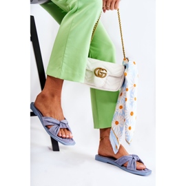 PG1 Chaussons en daim à la mode pour femmes Bleu Lorrie 5