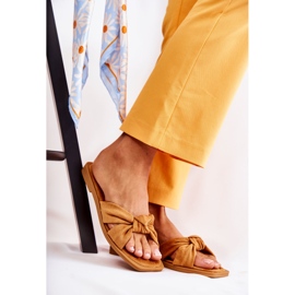 PG1 Chaussons Femme Daim Tendance Camel Lorrie brun jaune 1