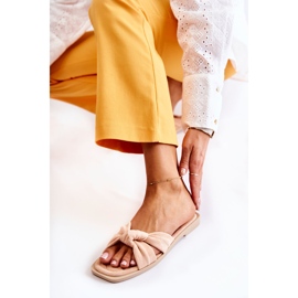 PG1 Pantoufles Lorrie nude en daim à la mode pour femmes beige rose 4