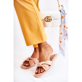 PG1 Pantoufles Lorrie nude en daim à la mode pour femmes beige rose 7