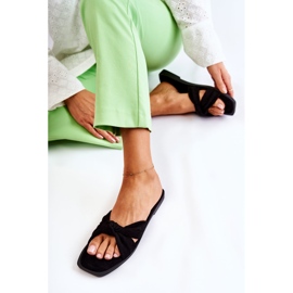 PG1 Pantoufles en daim noires à la mode pour femmes Lorrie le noir 5
