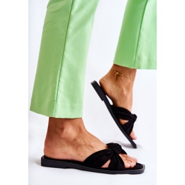PG1 Pantoufles en daim noires à la mode pour femmes Lorrie le noir 7